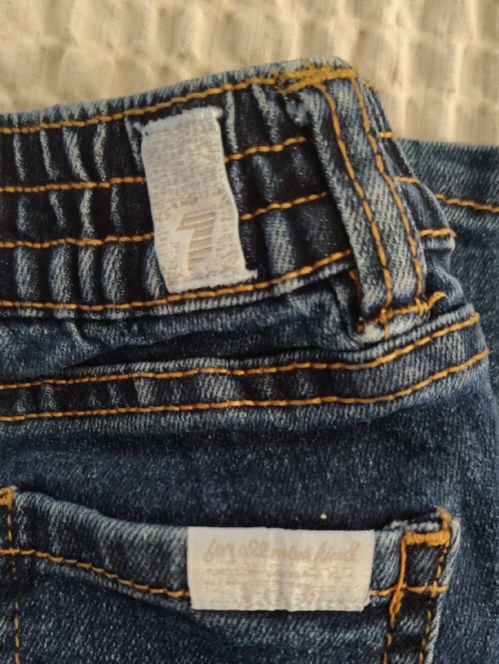Seven for All Mankind Outfit Kids Jeans Sz. 24 M & Gray Henley Size 18 M